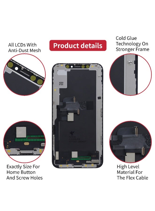 flycdi For iP 13Pro Max Hard OLED IC Removable, LCD Display Screen Replacement Kit with Installation Tools, High Brightness, Wide Color Gamut - Image 4