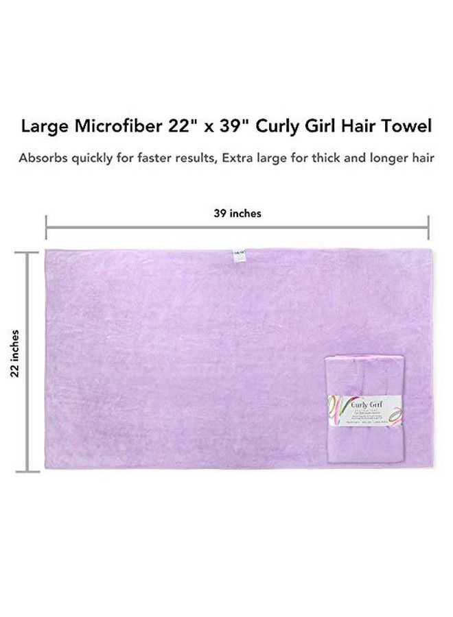 Curly Girl Curly Hair Towel Large Microfiber 22" X 39" Super Absorbent - Image 4
