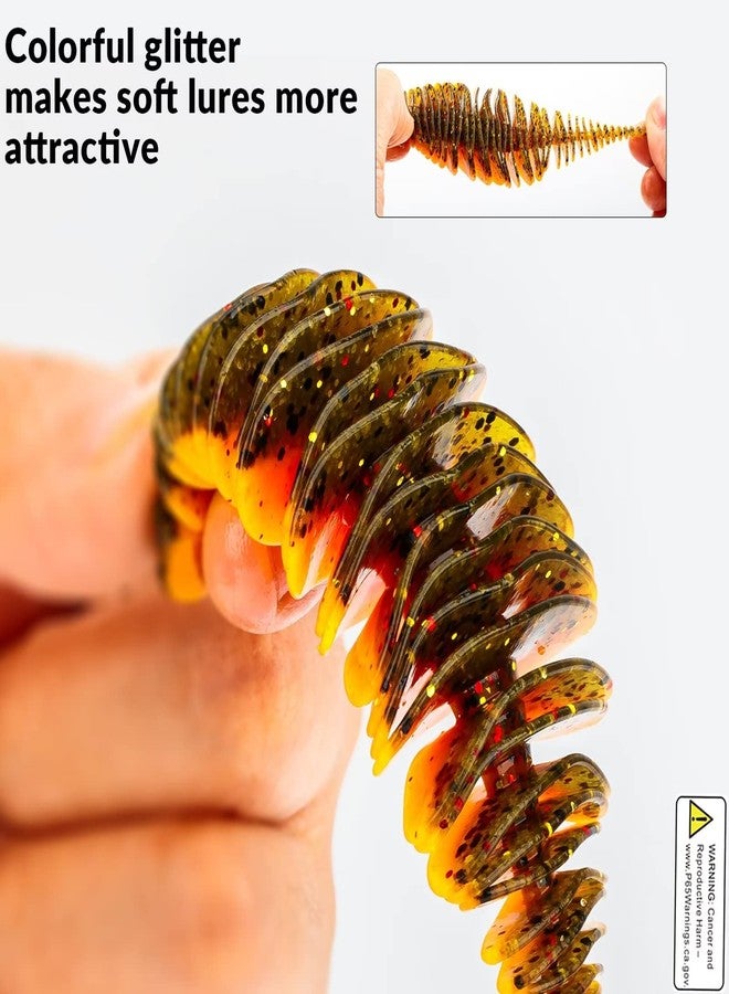 THKFISH طُعم سباحة ناعم من THKFISH، طُعم صيد بلاستيكي ناعم، طُعم لصيد سمك القاروص، طُعم سباحة، طُعم لصيد سمك القاروص، ديدان لصيد سمك القاروص، سمك السلمون المرقط، سمك الولاي، 3.15 بوصة، 6 قطع - Image 5