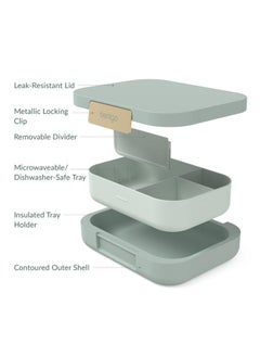Bentgo Modern - Leak Proof, Versatile 4 - Compartment Bento - Style Lunch Box, Ergonomic Design With Matte Finish, Ideal For On - The - Go - Balanced Eating For Adults And Teens - Bpa Free - Mint Green  - Image 2