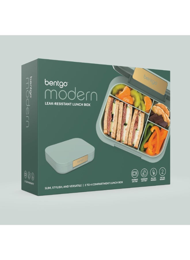 Bentgo - Modern - Leak Proof, Versatile 4 - Compartment Bento - Style Lunch Box, Ergonomic Design With Matte Finish, Ideal For On - The - Go - Balanced Eating For Adults And Teens - Bpa Free - Mint Green - Image 1