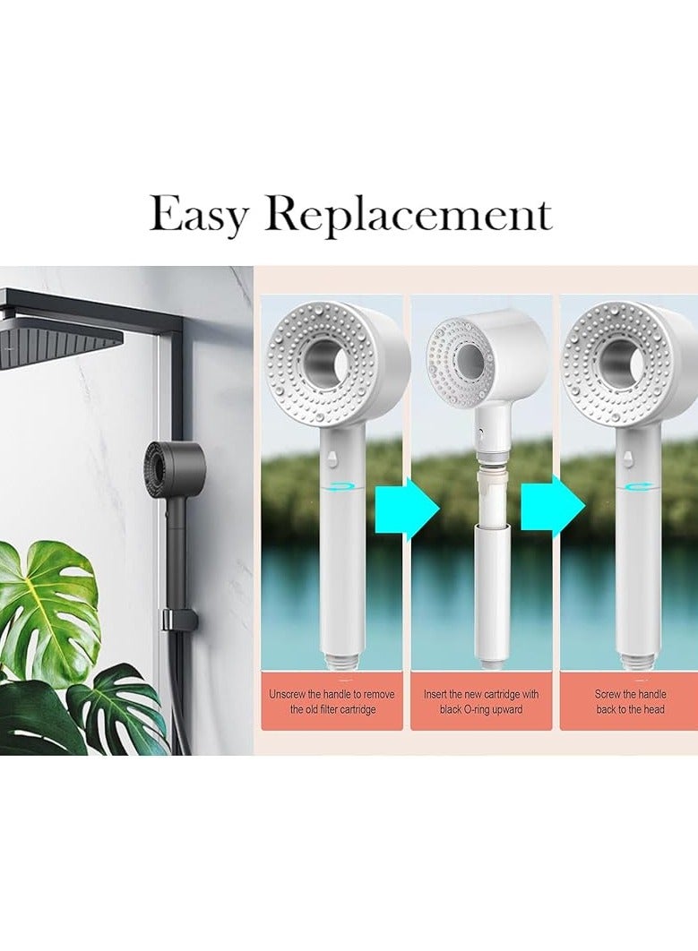 BEILINGDUN High Pressure Shower Head, Filtered Shower Head with Handheld, Multiple Spray Modes with Pause Switch Water Saving Filter Showerhead,Showerhead Set, for Pets Bath (offwhite) - Image 4