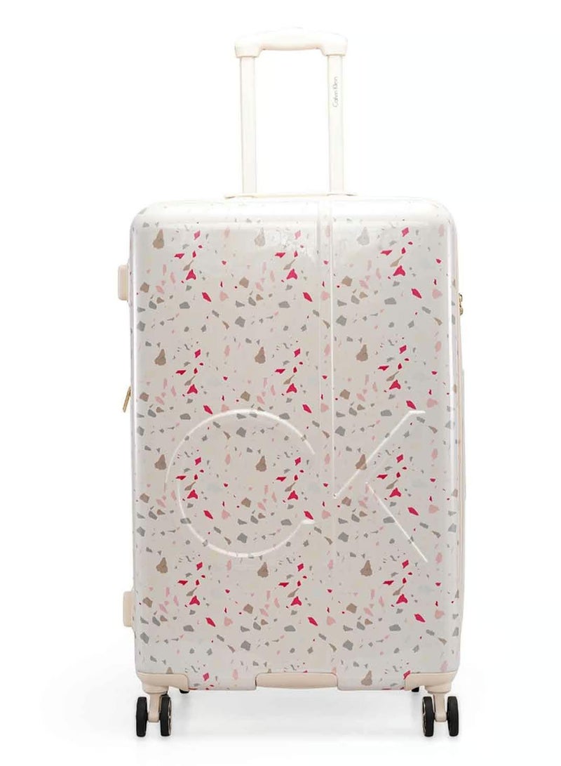 CALVIN KLEIN TERRAZZO ISLAND HS Hardside Spinner Luggage On Wheels, Ultra Lightweight ABS, 4 Double Wheels - Image 1