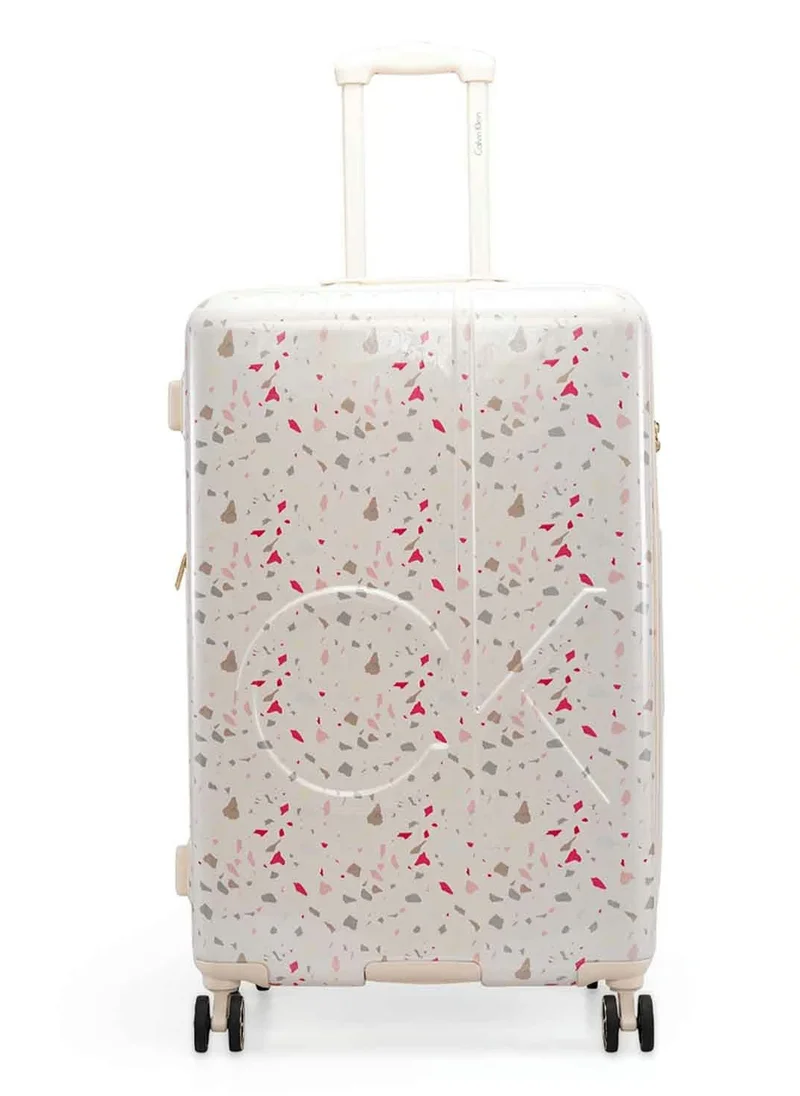 CALVIN KLEIN TERRAZZO ISLAND HS Hardside Spinner Luggage On Wheels, Ultra Lightweight ABS, 4 Double Wheels