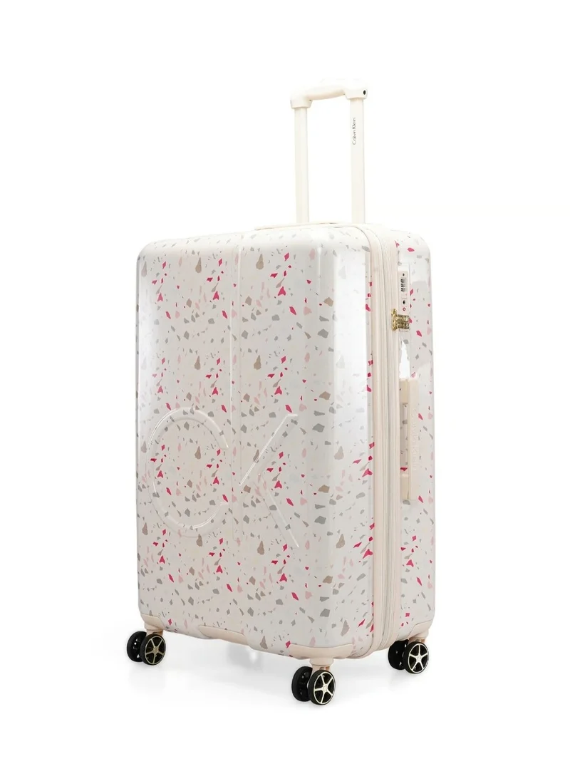 CALVIN KLEIN TERRAZZO ISLAND HS Hardside Spinner Luggage On Wheels, Ultra Lightweight ABS, 4 Double Wheels