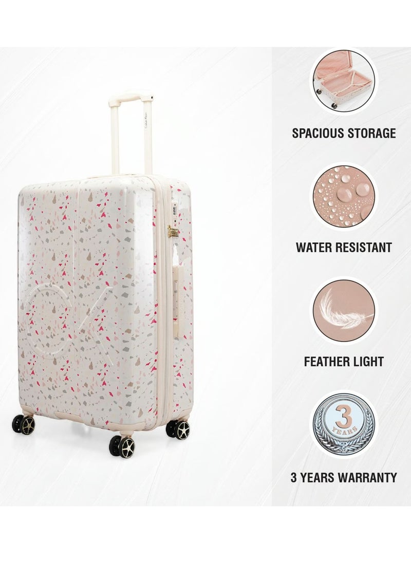 CALVIN KLEIN - TERRAZZO ISLAND HS Hardside Spinner Luggage On Wheels, Ultra Lightweight ABS, 4 Double Wheels - Image 1