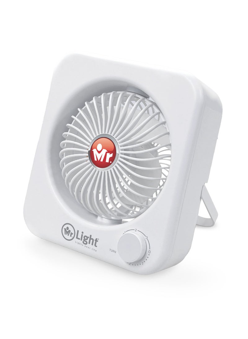 Mr. Light Rechargeable Auto Oscillating Fan 2 Ways Placement Auto Shut Off 6.8W Bedroom, Kitchen, Desktop Fan - Image 1