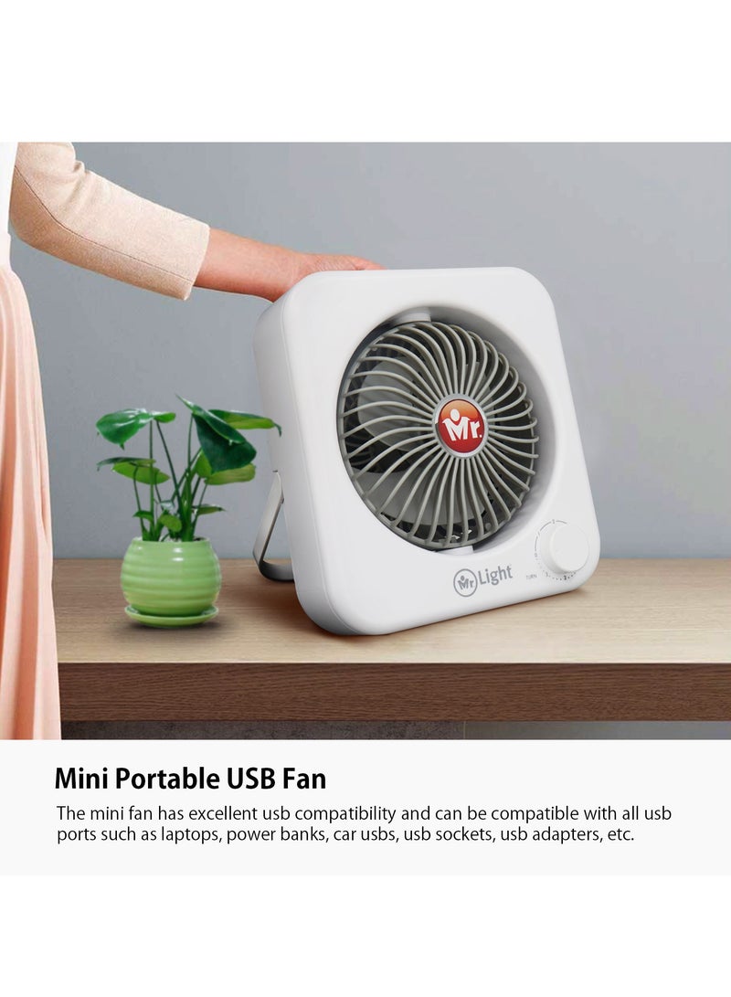 Mr. Light Rechargeable Auto Oscillating Fan 2 Ways Placement Auto Shut Off 6.8W Bedroom, Kitchen, Desktop Fan - Image 3