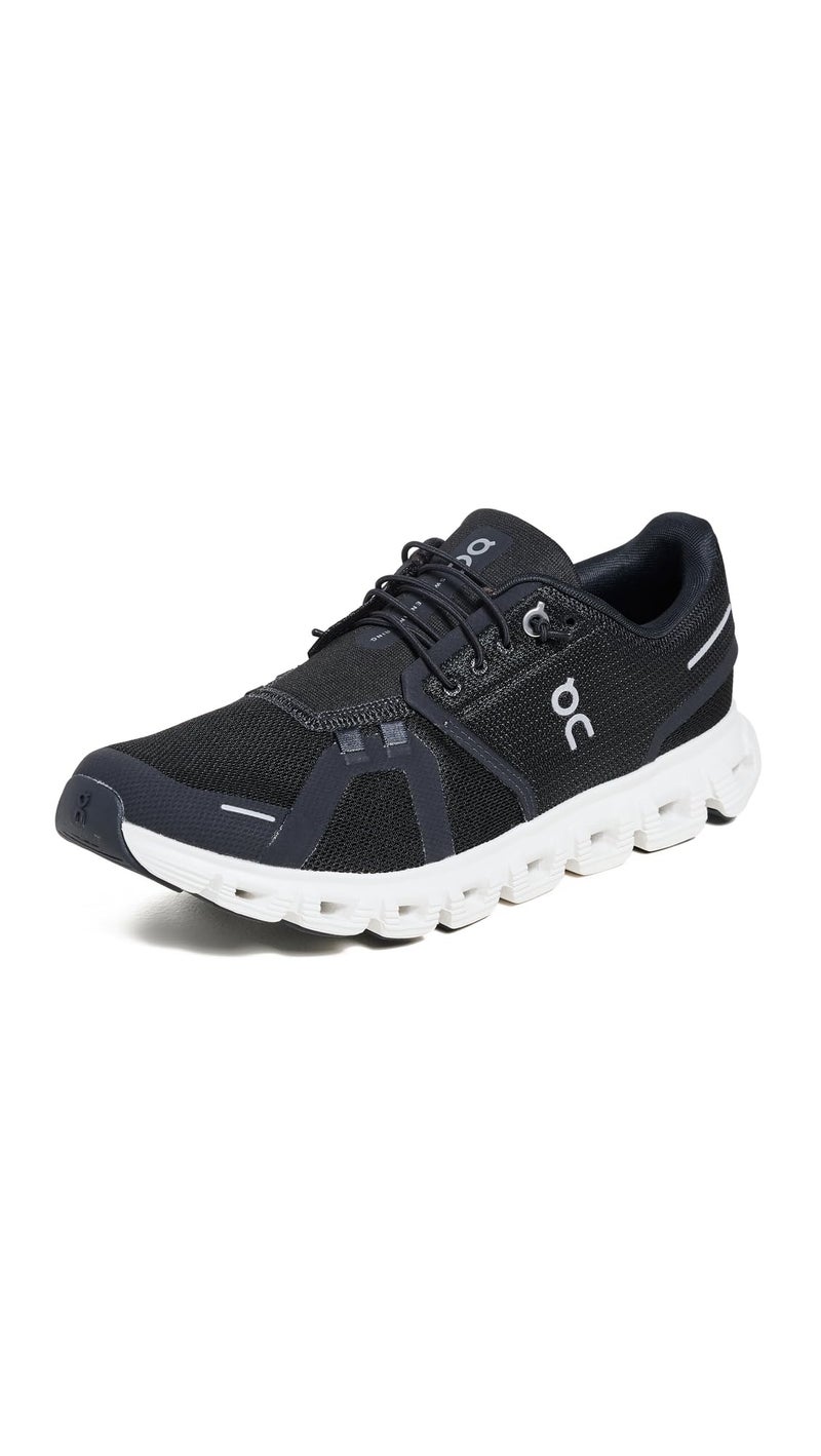 On Women's Cloud 6 Sneakers, Black | White, 7 Medium US - Image 1