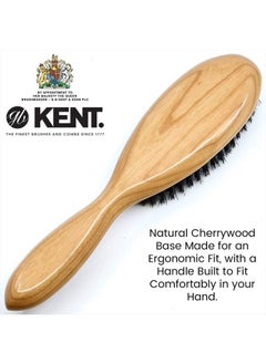 KENT Kent LC22 Finest Hair Brushes for Women Detangler Dry Brush Made of Cherrywood - Boar Bristle Oval Hairbrush for Medium to Thick Hair All Lengths - Salon Style Straightening Pure Wood Brush from Kent  - Image 4
