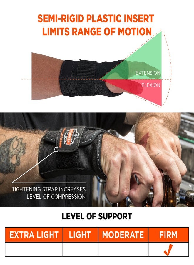 Ergodyne 70006 ProFlex 4000 Single Strap Wrist Support, Black - Large, Right Hand - Image 3