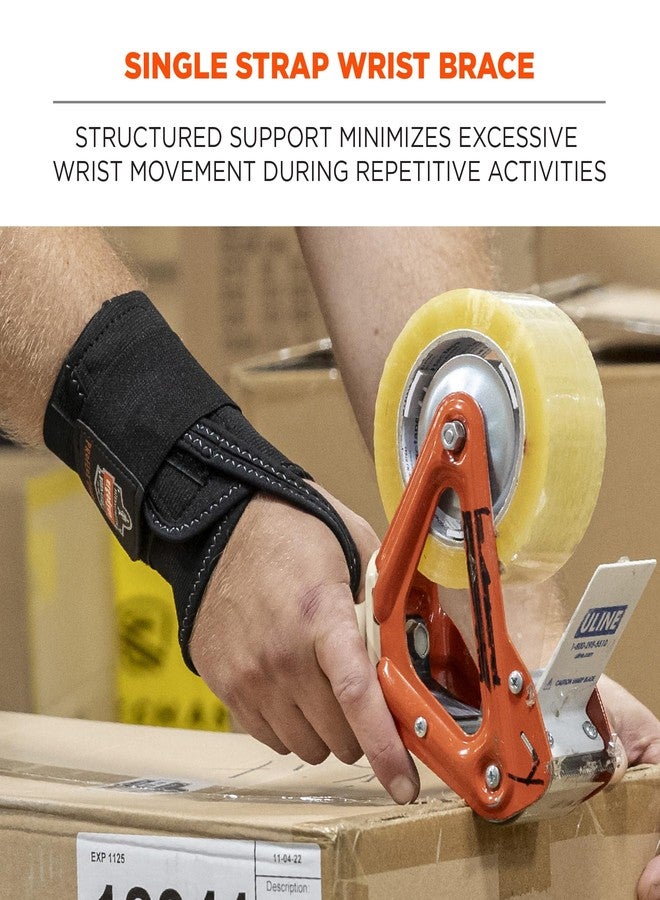 Ergodyne 70006 ProFlex 4000 Single Strap Wrist Support, Black - Large, Right Hand - Image 2