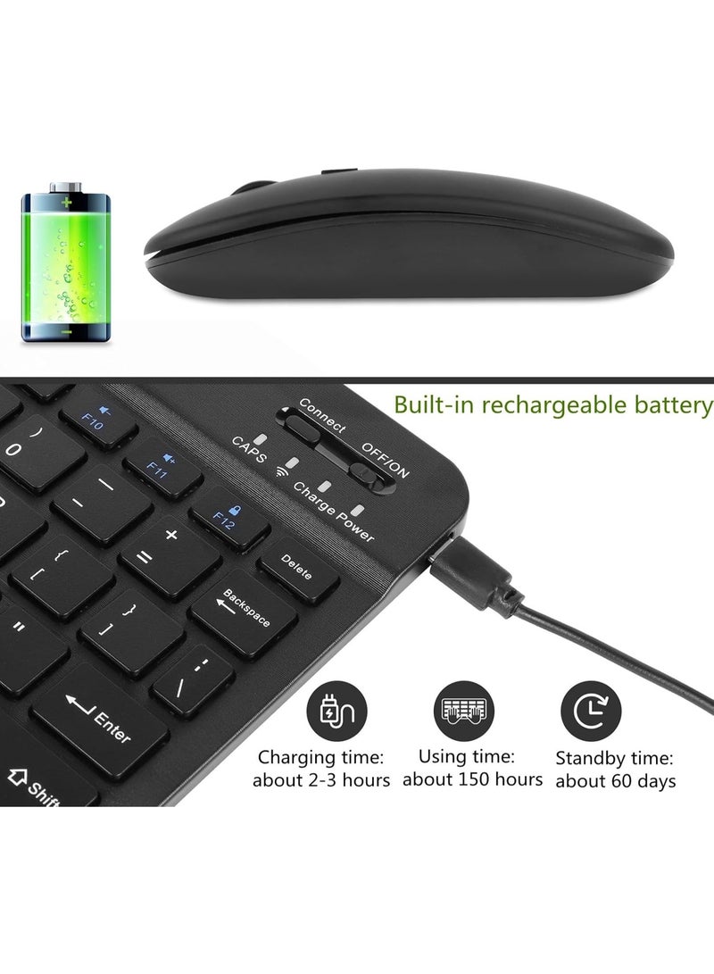 MUNTAQI Bluetooth Wireless Keyboard and Mouse Combo – 2.4GHz USB Rechargeable Slim Keyboard Lightweight Quiet Mouse for PC, Laptop, Windows, Mac – Portable Silent Typing Set for Office/Home Use - Image 4