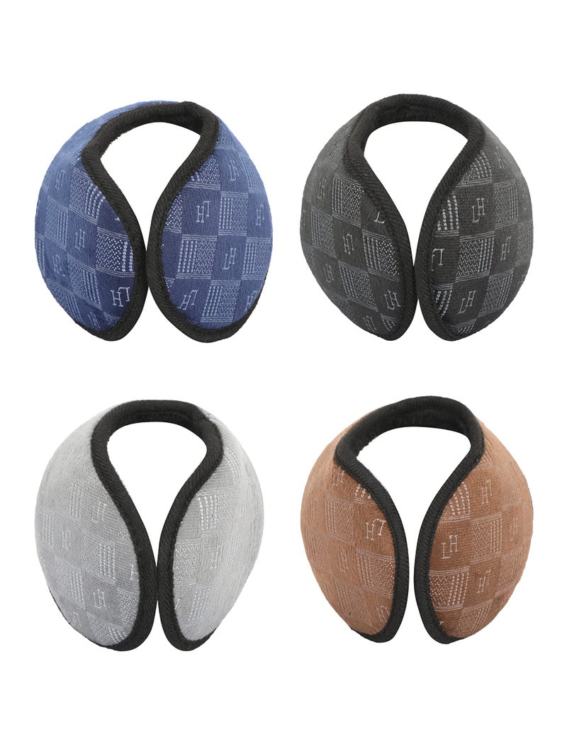 FabSeasons Winter Outdoor Ear Muffs/Warmer for Men and Women for protection from Cold, Value Combo Pack of 4 & 8 (Free Size, Contemporary, Design-5.Pack of 4) - Image 1