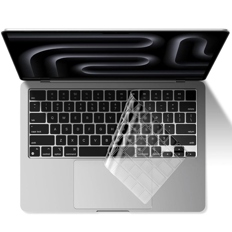 EooCoo Premium Keyboard Cover Skin Protector, Laptop Accessories Compatible with 2026 2025 2024 2023 2022 2021 M5-M1 Pro/Max MacBook Pro 14/16, M5-M2 MacBook Air 13/15, 2026 MacBook Neo 13, Clear - Image 1