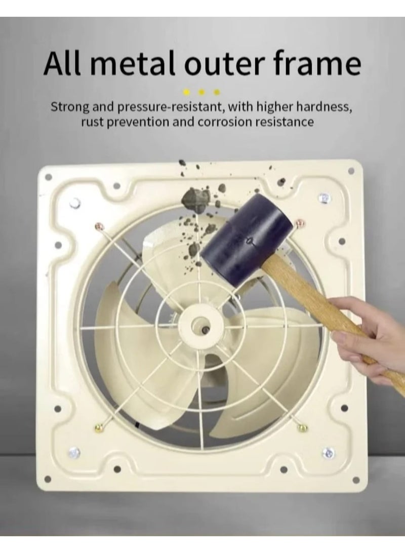 يونايتد مروحة شفط معدنية من يونايتد مقاس 10 إنش بجودة سعودية عالية، تصميم قوي بالكامل من المعدن لمقاومة الصدأ والتآكل، أداء متميز لتجديد الهواء باستمرار - Image 4