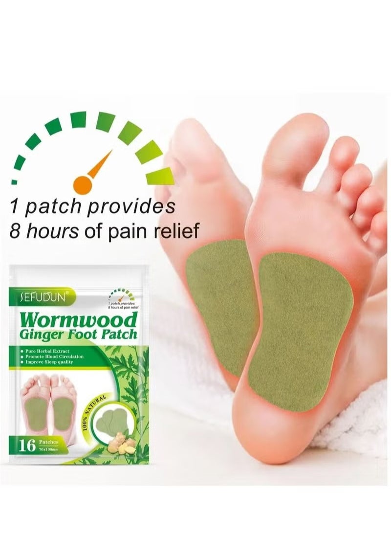 Sefudun Topical Ginger Foot Pain Relief Patch, Herbal Foot Therapy Patch Foot Pain Relief Patch, 16Patches  - Image 5