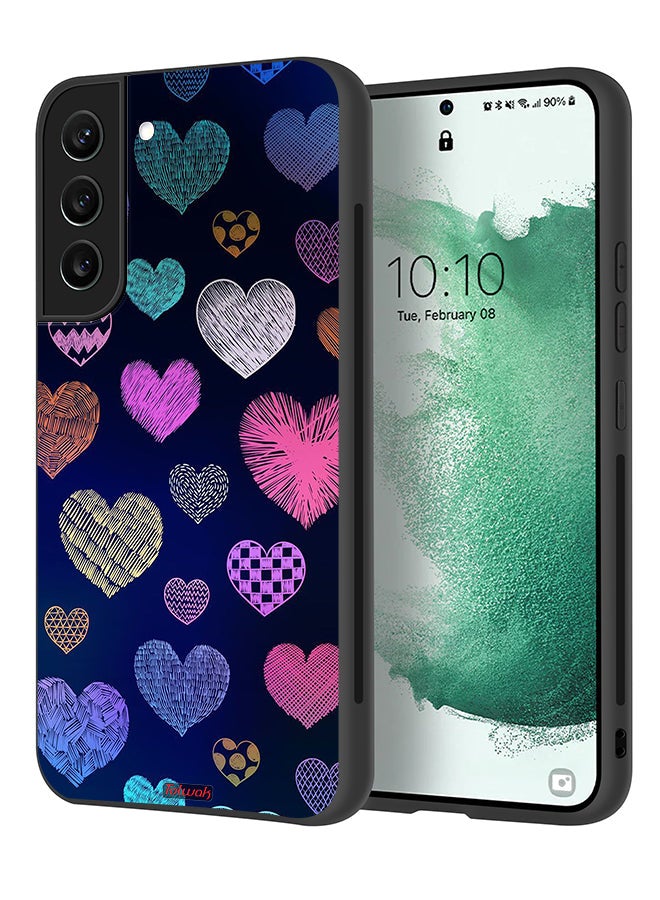 Tolwak Samsung Galaxy S21 Plus 5G Protective Case Cover Dhaga Hearts Pattern - Image 1