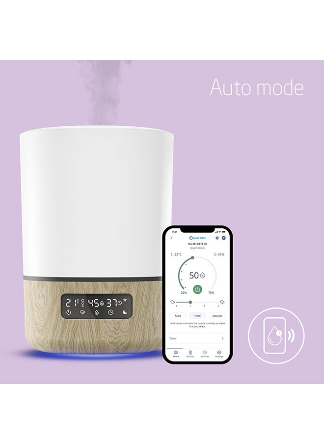 Maxi-Cosi - Breathe Humidifier, 24 hours Non-Stop, Essential Oil Diffuser, Modern Minimal Design, White Wood, 2 Year Warranty - Image 1