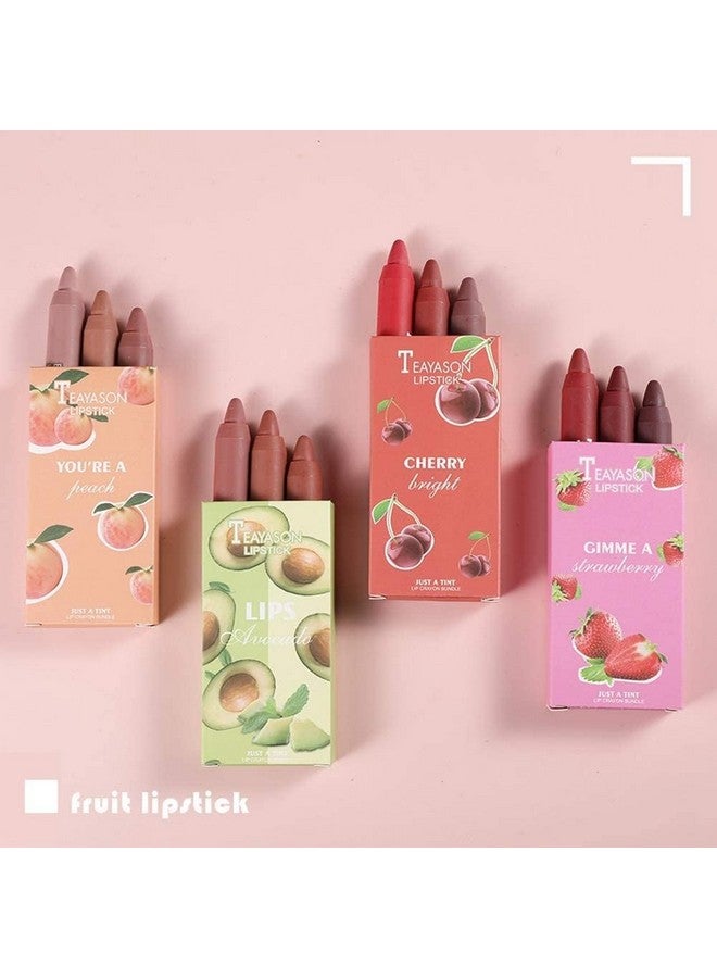 Ruby Face RUBYFACE 3 Colors Smooth Matte Crayon Lipstick Set, Long Lasting Matte Waterproof Not Fade Cream Lipstick Lip Makeup for Women (A - PEACH) - Image 2