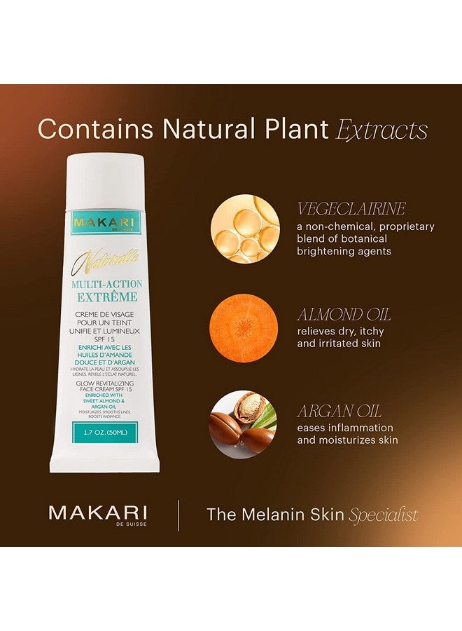 Makari Naturalle Multi-Action Extreme Moisturizing Brightening Cream (1.7 oz) | Clarifies Dark Spots and Blemishes | Protects Against Sun | Softens Skin | Recommended for Sensitive to Dry Skin Types - Image 4