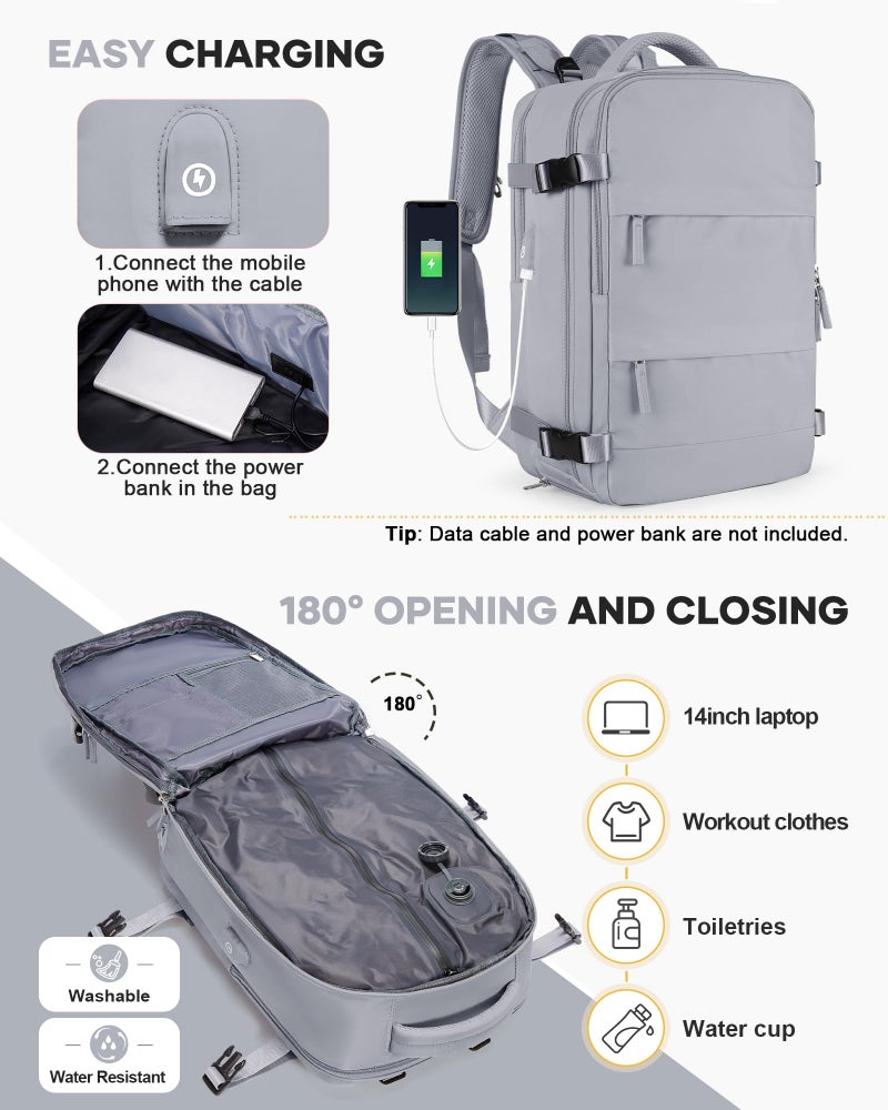 coofay Vacuum Backpack Travel with Pump Vacpack Travel Backpack with Vacuum System Mochila de Viaje Compresion al Vacio Easyvacpack Airbag Backpacks for Traveling Carry on Luggage - Image 5