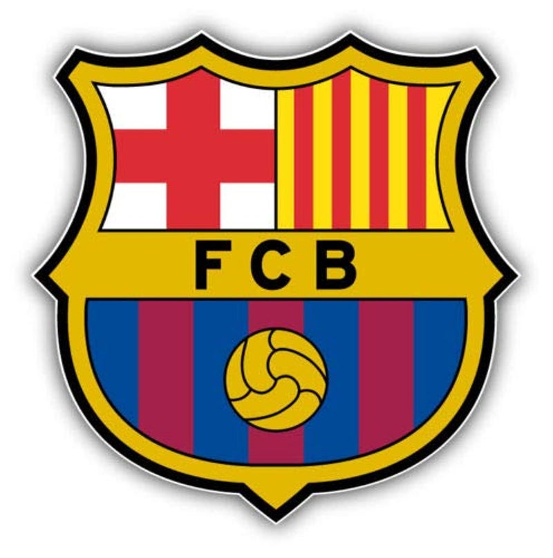 Barcelona FC Spain Soccer Football Vinyl Decal Sticker Car Decal Bumper Sticker for Use on Laptops Windowson Water Bottles Laptops Windows Scrapbook Luggage Lockers Cars Trucks