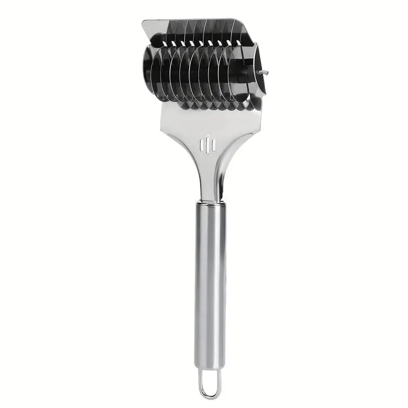 PUTHAK PUTHAK 2pcs Stainless Steel Noodle Lattice Roller Dough Cutter Pasta Spaghetti Maker for Kitchen Cooking Tools  - Image 2