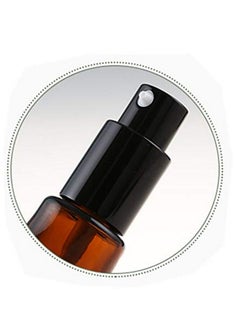 Elandy Elandy 2Pcs Empty Refillable Cucurbit Shaped Amber Glass Lotion Pump Bottles Portable Cosmetic Makeup Cream Lotion Container Vial Jar Dispenser With Black Pump Head and Cap(50ml/1.7oz)  - Image 5