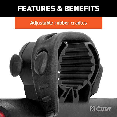 Curt حامل دراجات على شكل مشبك CURT 18013، يناسب عمود 2 بوصة، 3 دراجات، أسود - Image 5