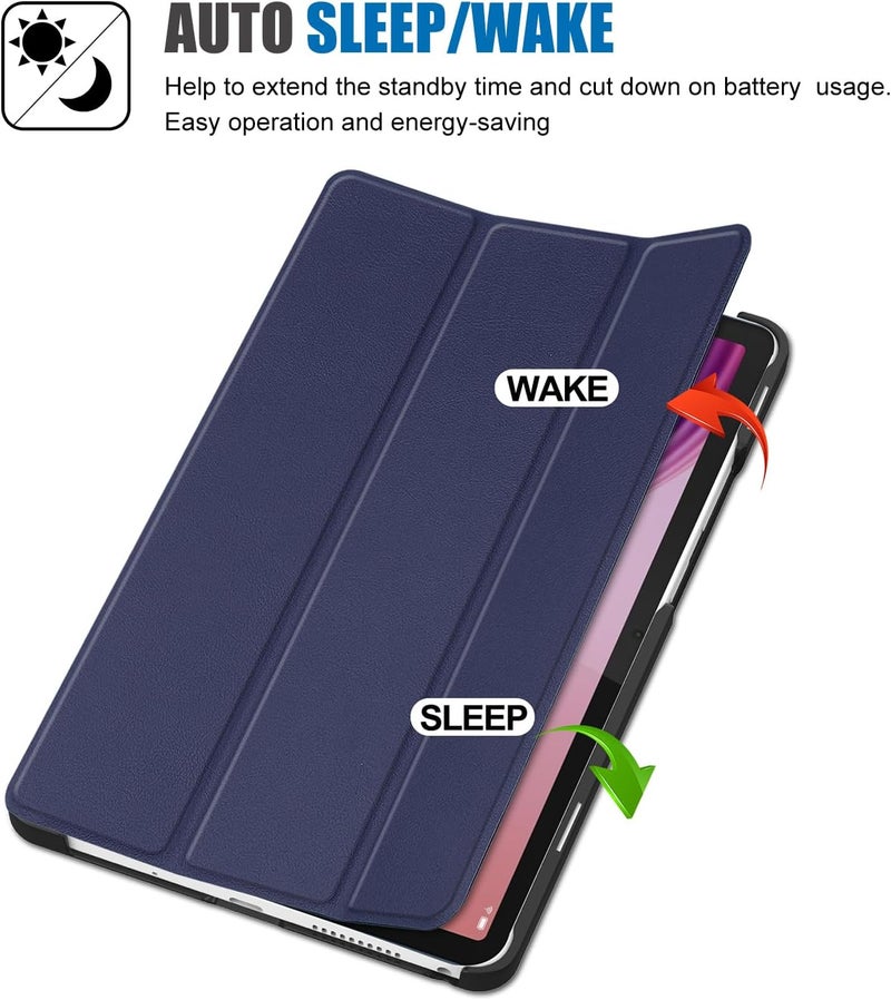 Procases For Lenovo Tab One/K9 8.7 Inch 2025 Case, Slim Light Cover Trifold Stand Hard Shell Folio Smart Protective Case For Lenovo Tab One/K9 8.7'' Tb305Xu/Tb305Fu With Auto Sleep/Wake –Navy - Image 3