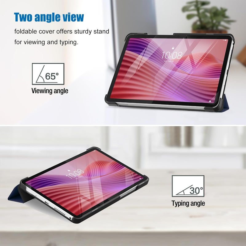Procases For Lenovo Tab One/K9 8.7 Inch 2025 Case, Slim Light Cover Trifold Stand Hard Shell Folio Smart Protective Case For Lenovo Tab One/K9 8.7'' Tb305Xu/Tb305Fu With Auto Sleep/Wake –Navy - Image 2