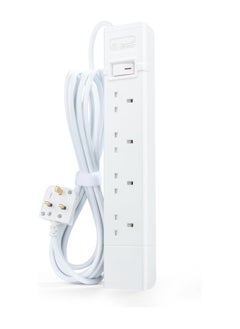 alfanar 4-Socket 5m Extension Cord With Safety Switch 2990 Watt Max Power 13 amp White  - Image 2