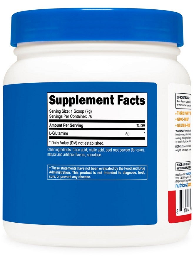 مسحوق إل-جلوتامين من نيوتريكوست ٥٠٠ جرام (بنكهة الفواكه) - Image 4
