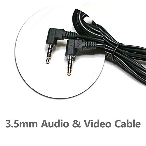 EDOTech EDO Tech 10 feet Long 3.5mm AV Cable Compatible for Philips Wonnie Dual Screen Portable DVD Player Screen-to-Screen - Image 2
