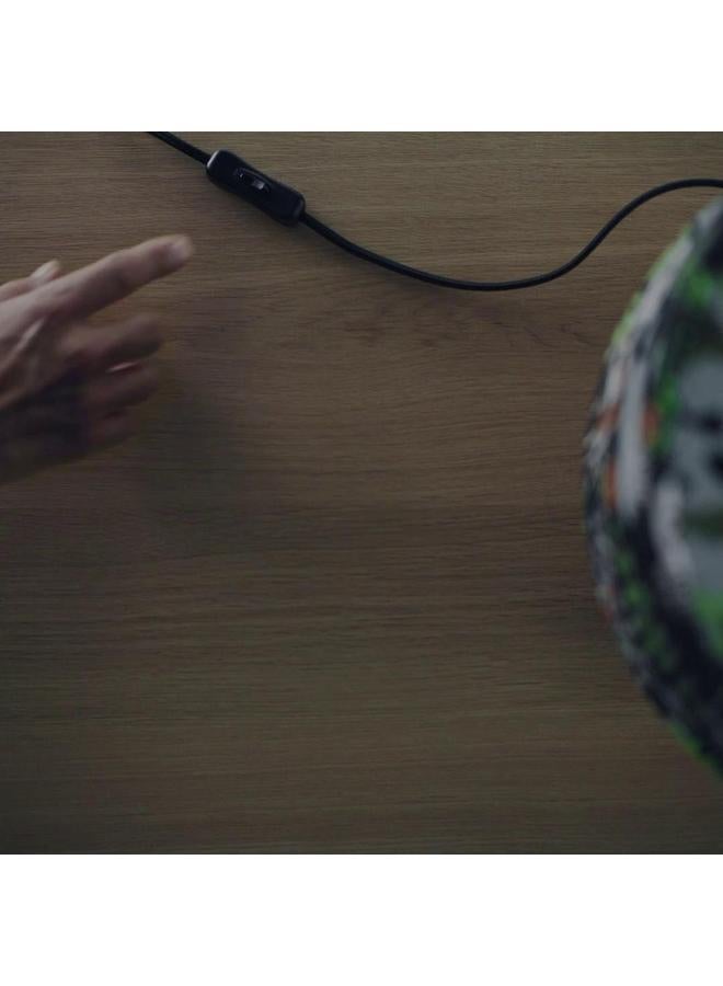 زبون مصباح طاولة، أسود متعدد الألوان/نسيج، 35 سم - Image 2