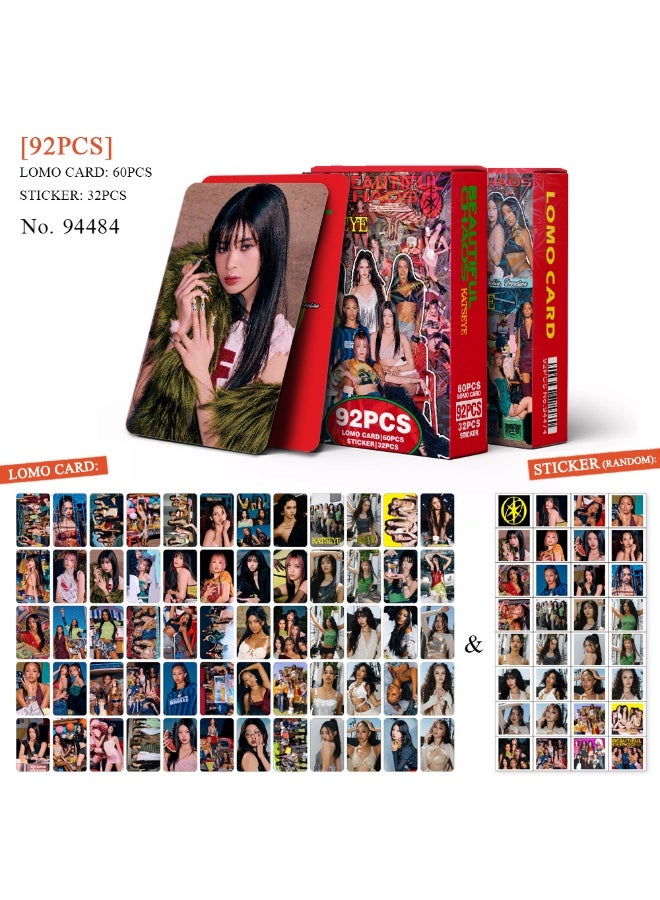 KATSEYE Lomocard & Sticker Set – 92PCS (60 Lomocards + 32 Random Stickers) | Aesthetic Photo Card Collection for Fans