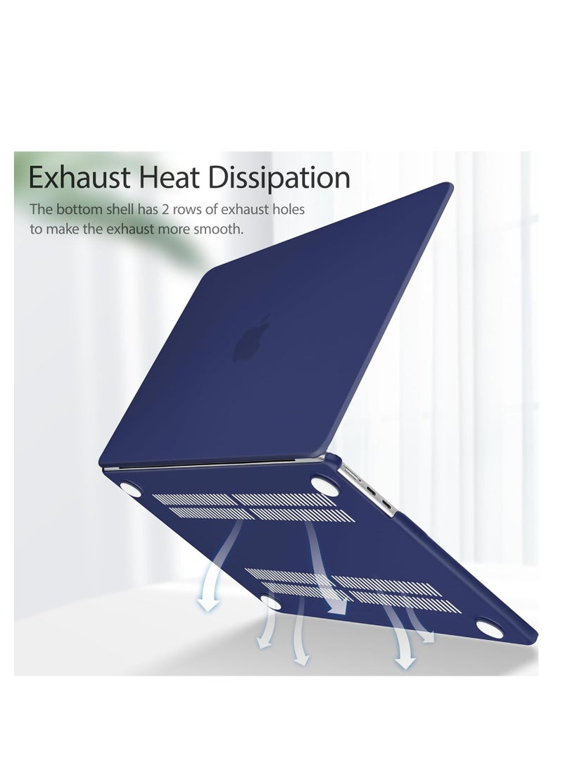 3 in 1 Bundle Plastic Hard Shell & Keyboard Cover& Screen Protector Compatible with MacBook Air 13 inch M4/M3/M2 Chip (A3240/A3113/A2681 2022--2025),Royal Blue - Image 4