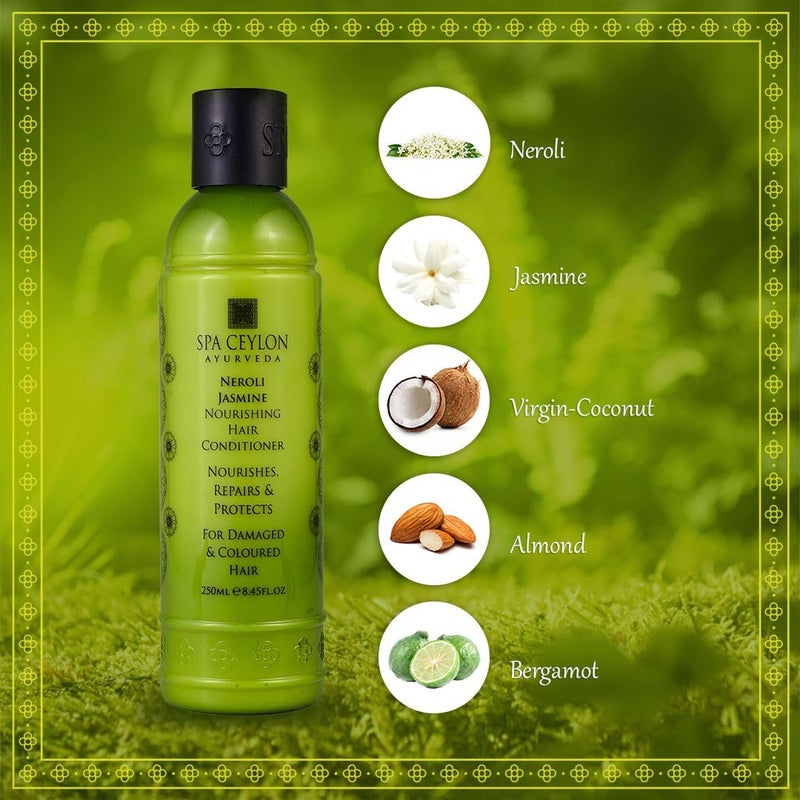 SPA CEYLON Neroli Jasmine Nourishing Hair Conditioner | Nourishes Repairs and Protects | For Damaged and Coloured Hair | Complete Natural Hair Repair - Image 3