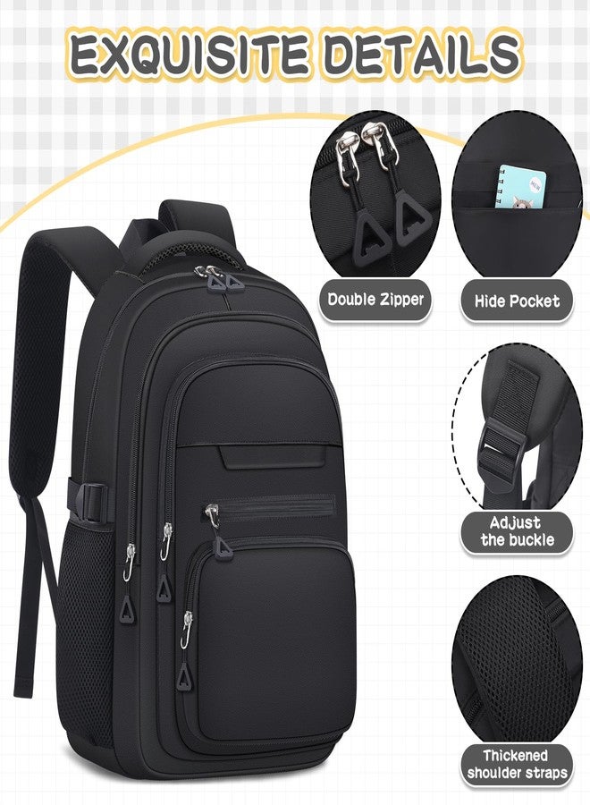 PRAGARI Cute Backpack for School Girls Aesthetic Backpack Women College Bookbag Large Students Laptop Bag Travel Casual, Black, Large, School,casual,outdoor,travel,sports,work - Image 4