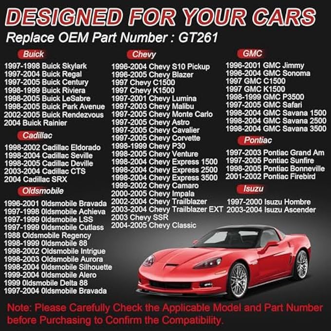 ريحني غطاء الوقود GT261 لبويك ليسابر بارك أفينيو، كاديلاك ديفيل، إلدورادو شيفروليه كافاليير بلايزر، كامارو ماليبو S10، جي إم سي جيمي سونوما أولدزموبيل بونتياك، إيسوزو ساب، ساتورن أغطية خزان الوقود - Image 3