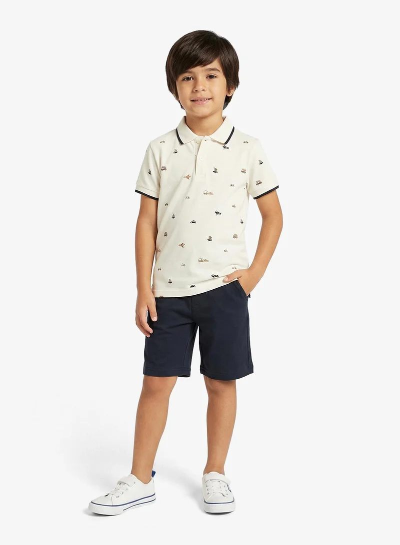 Ripples Boys Short Sleeves Polo T-Shirt & Shorts Set