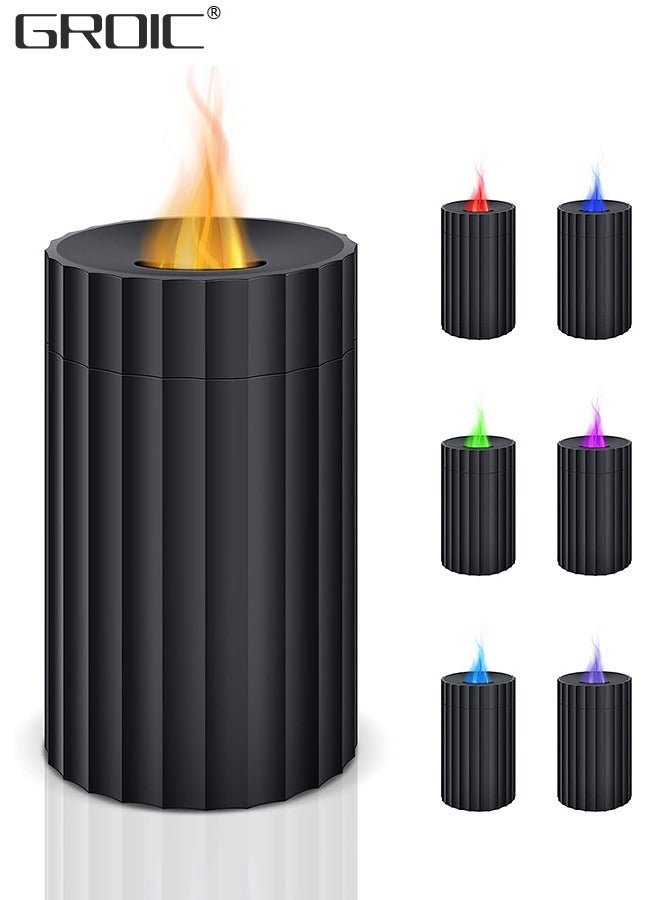 GROIC 7 Colors Flame Aromatherapy Diffuser, Car Diffuser Humidifier Aromatherapy Essential Oil Diffuser USB Cool Mist 100ml Mini Portable Diffuser for Car,Car Interior - Image 1