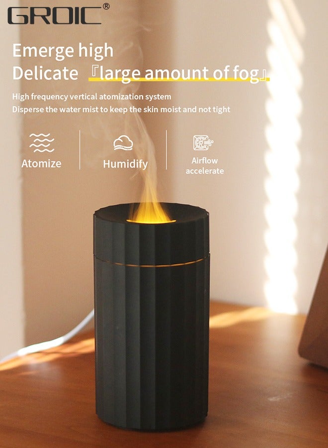 GROIC 7 Colors Flame Aromatherapy Diffuser, Car Diffuser Humidifier Aromatherapy Essential Oil Diffuser USB Cool Mist 100ml Mini Portable Diffuser for Car,Car Interior - Image 3