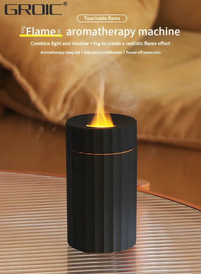 GROIC 7 Colors Flame Aromatherapy Diffuser, Car Diffuser Humidifier Aromatherapy Essential Oil Diffuser USB Cool Mist 100ml Mini Portable Diffuser for Car,Car Interior - Image 2