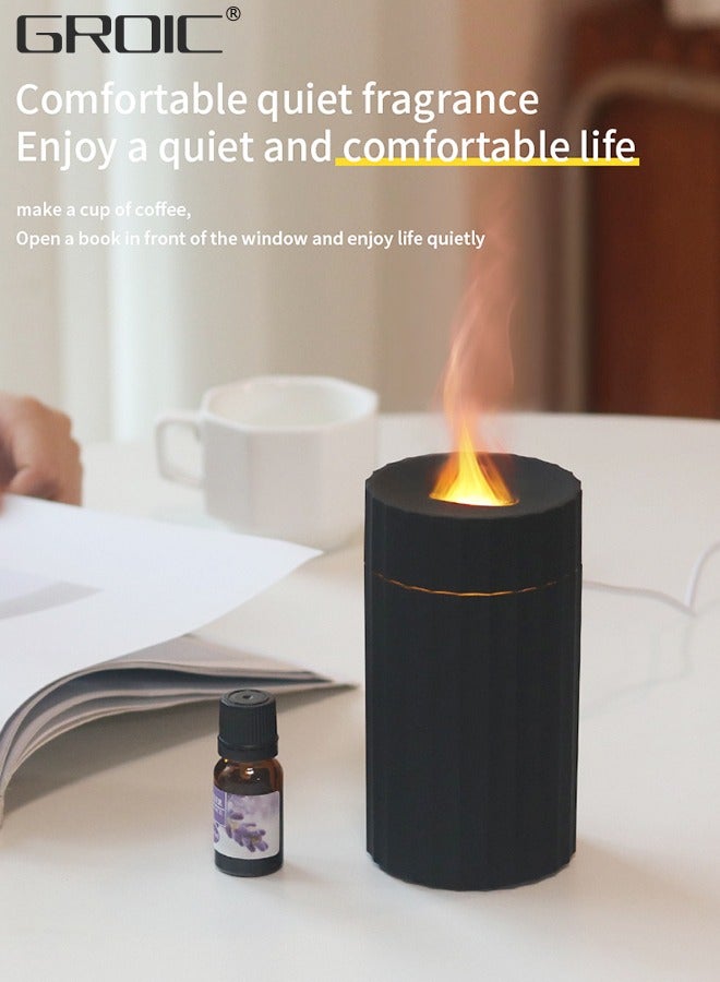 GROIC 7 Colors Flame Aromatherapy Diffuser, Car Diffuser Humidifier Aromatherapy Essential Oil Diffuser USB Cool Mist 100ml Mini Portable Diffuser for Car,Car Interior - Image 4