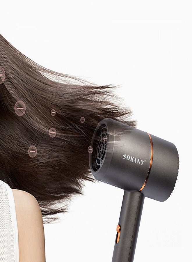 sokany Professional Hair Dryer SK-2202 / 1200W - Grey - Image 2
