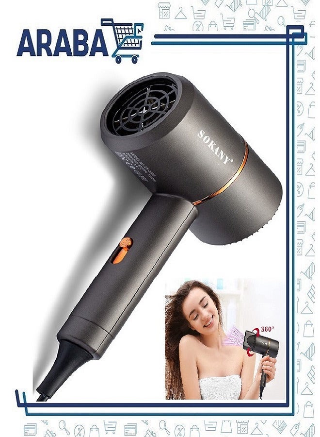 sokany Professional Hair Dryer SK-2202 / 1200W - Grey - Image 5