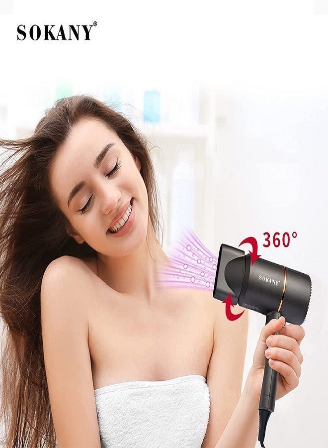 sokany Professional Hair Dryer SK-2202 / 1200W - Grey - Image 4