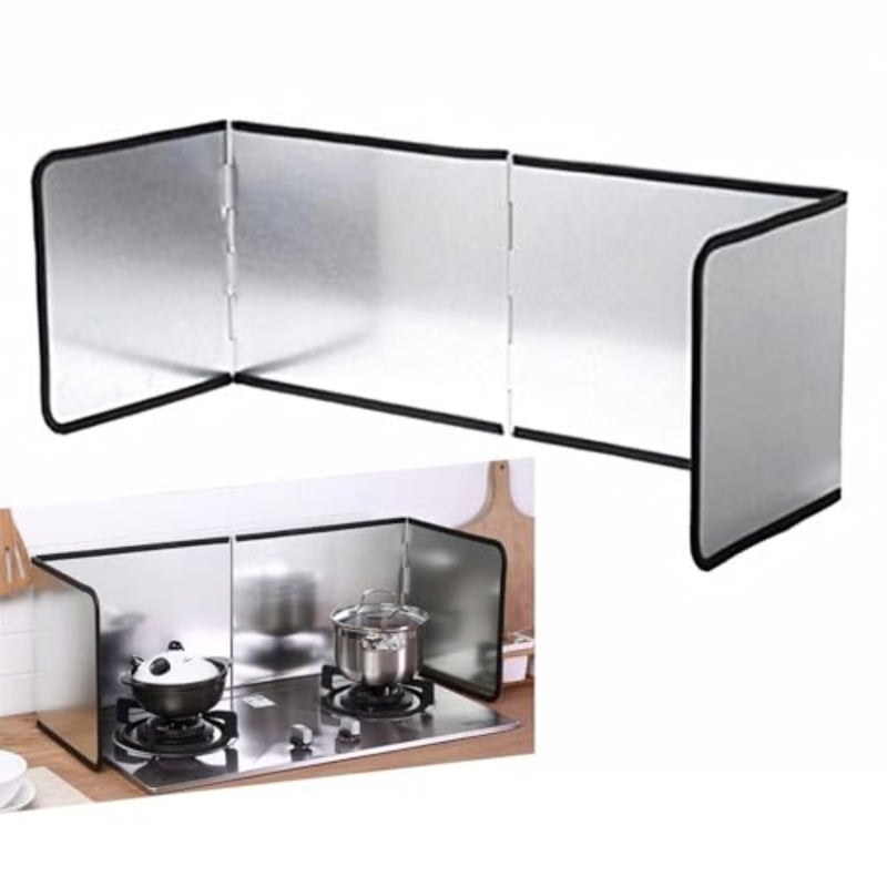 40 * 76 * 30.5CM Stove Splatter Guard Foldable Grease Shield Nonstick Oil Splash Protector for Kitchen Cooking Gas Range Frying Pan Camping - Image 1
